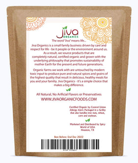 Spice cabinet with Jiva Organics Ginger Powder, a versatile pantry staple.
