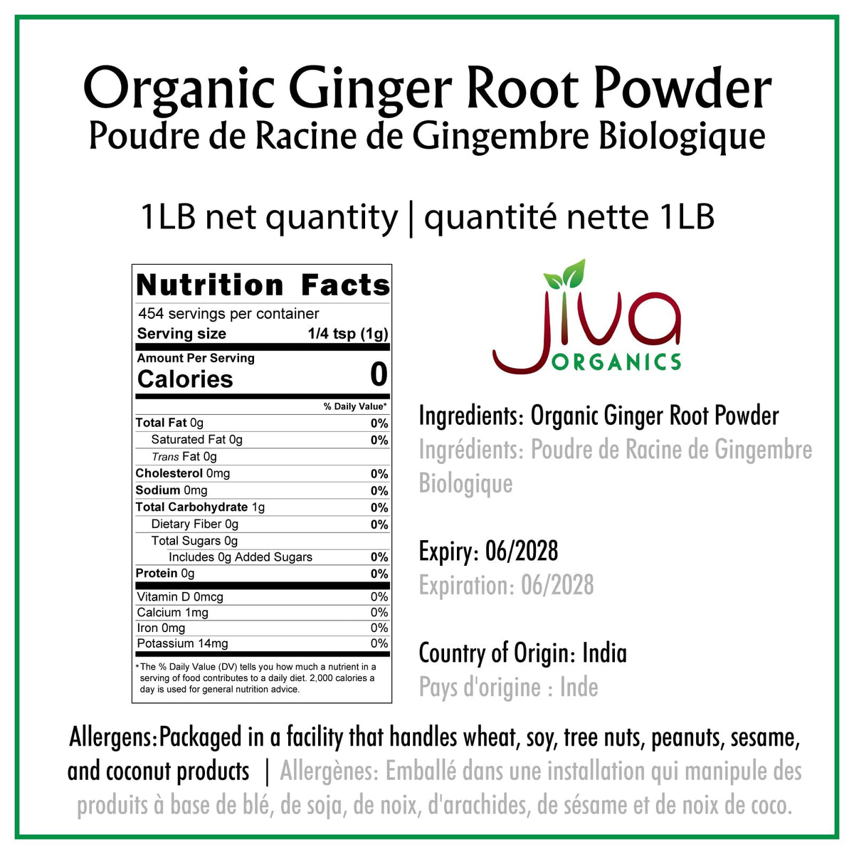 Close-up label reveals organic and gluten-free credentials for quality