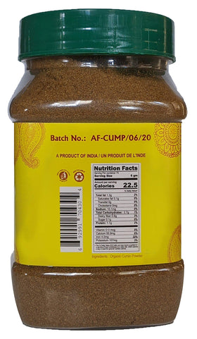 Jiva Organics cumin powder on spice rack ready for everyday meals