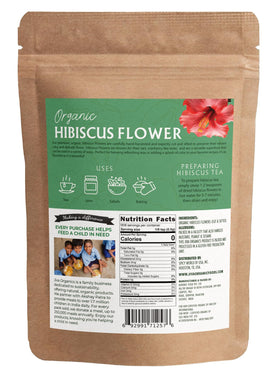 Jiva Organics hibiscus flowers non-irradiated for clean ingredients.