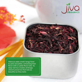 Jiva Organics hibiscus for jams and syrups provides tart, flavorful bases.