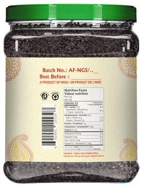 Jiva Organics Kalonji seeds bottle with fresh aroma ready to enhance recipes