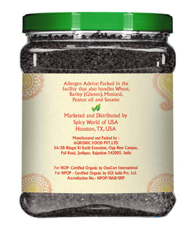 Jiva Organics Kalonji seeds on kitchen shelf for everyday cooking