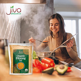 Jiva Organics moong dal yellow measuring cup for precise portions