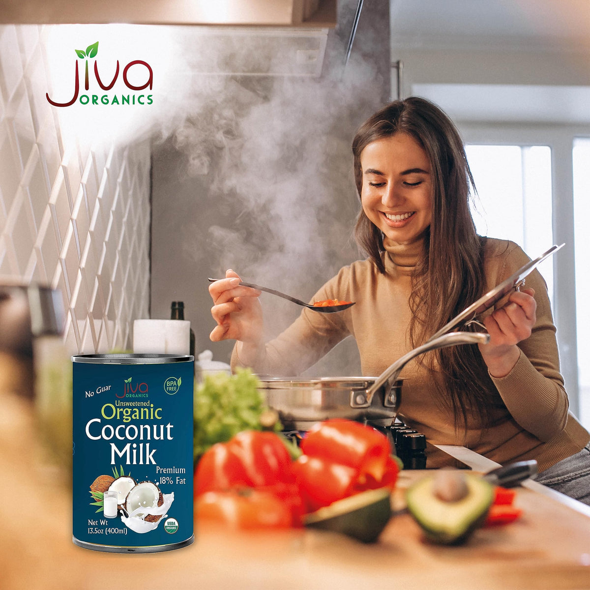 Jiva Organics BPA-free can ensures safe packaging for everyday use
