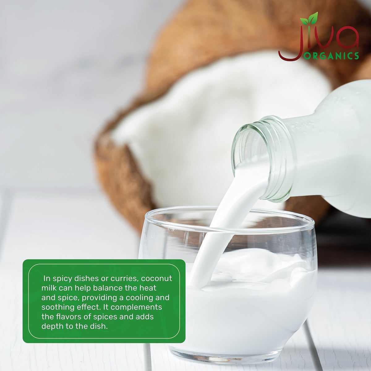 Jiva Organics no guar gum label signals purity of coconut milk
