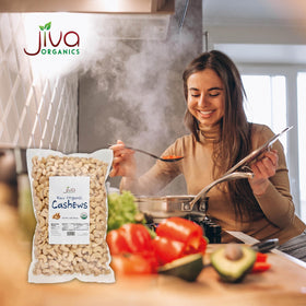 Baking-ready raw cashews from Jiva Organics for creamy recipes