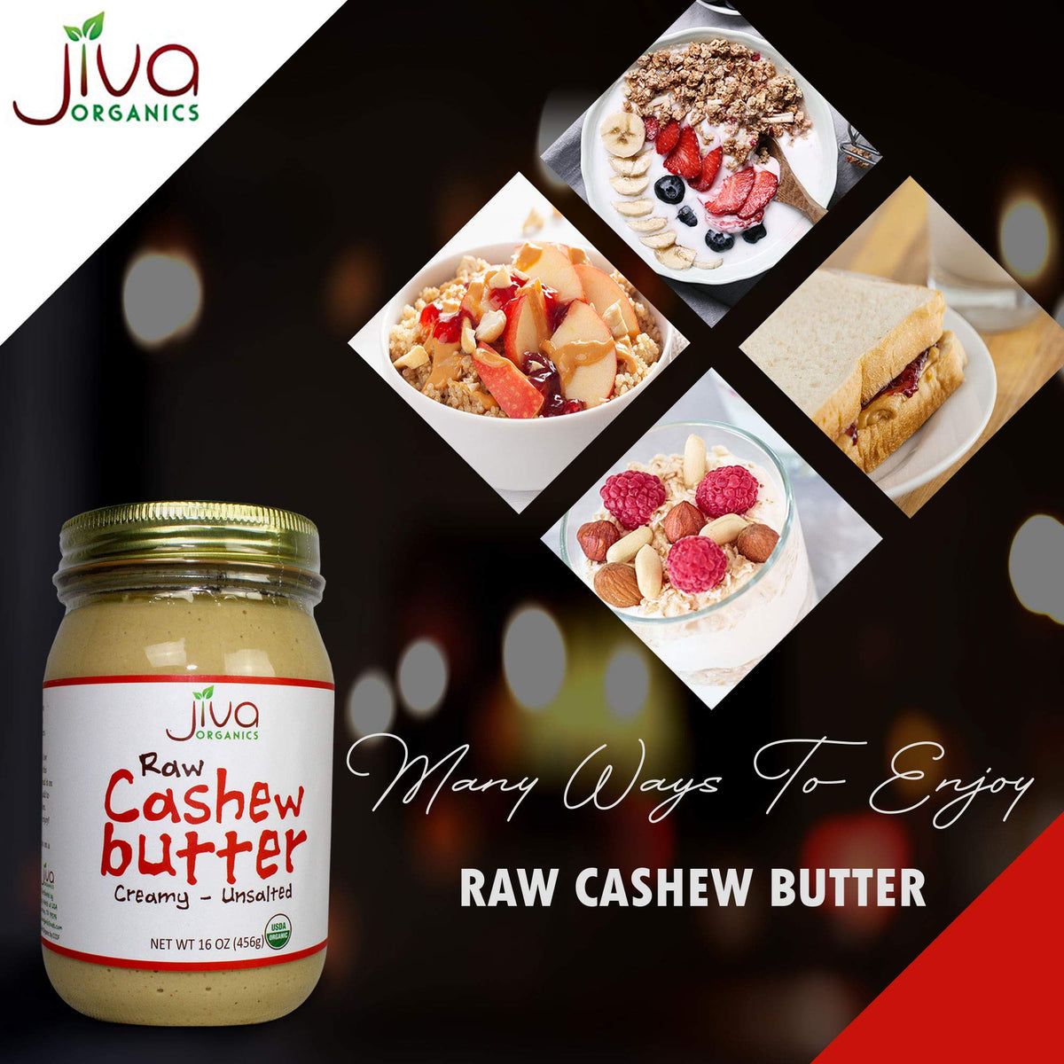 Baked-goods: Jiva Organics cashew butter adds dairy-free richness to treats.