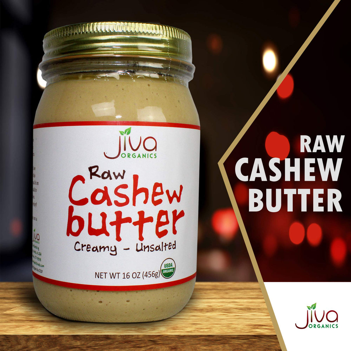 Oatmeal-stir: Jiva Organics RAW cashew butter enhances breakfast with silky texture.