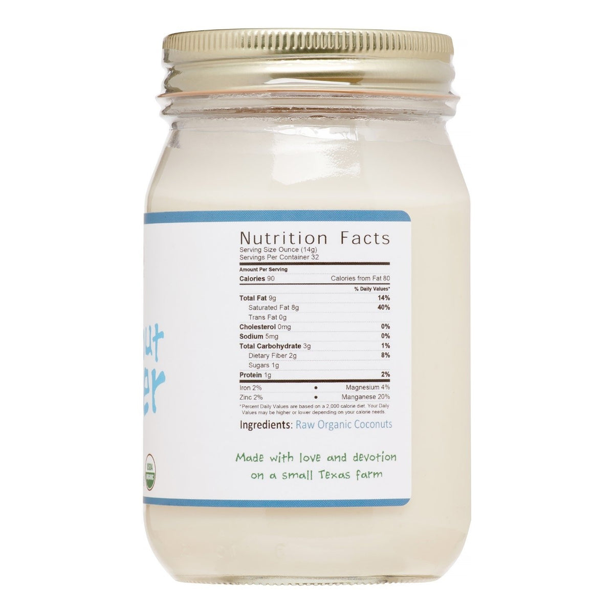 Gift-ready jar of Jiva Organics coconut butter for a tropical treat