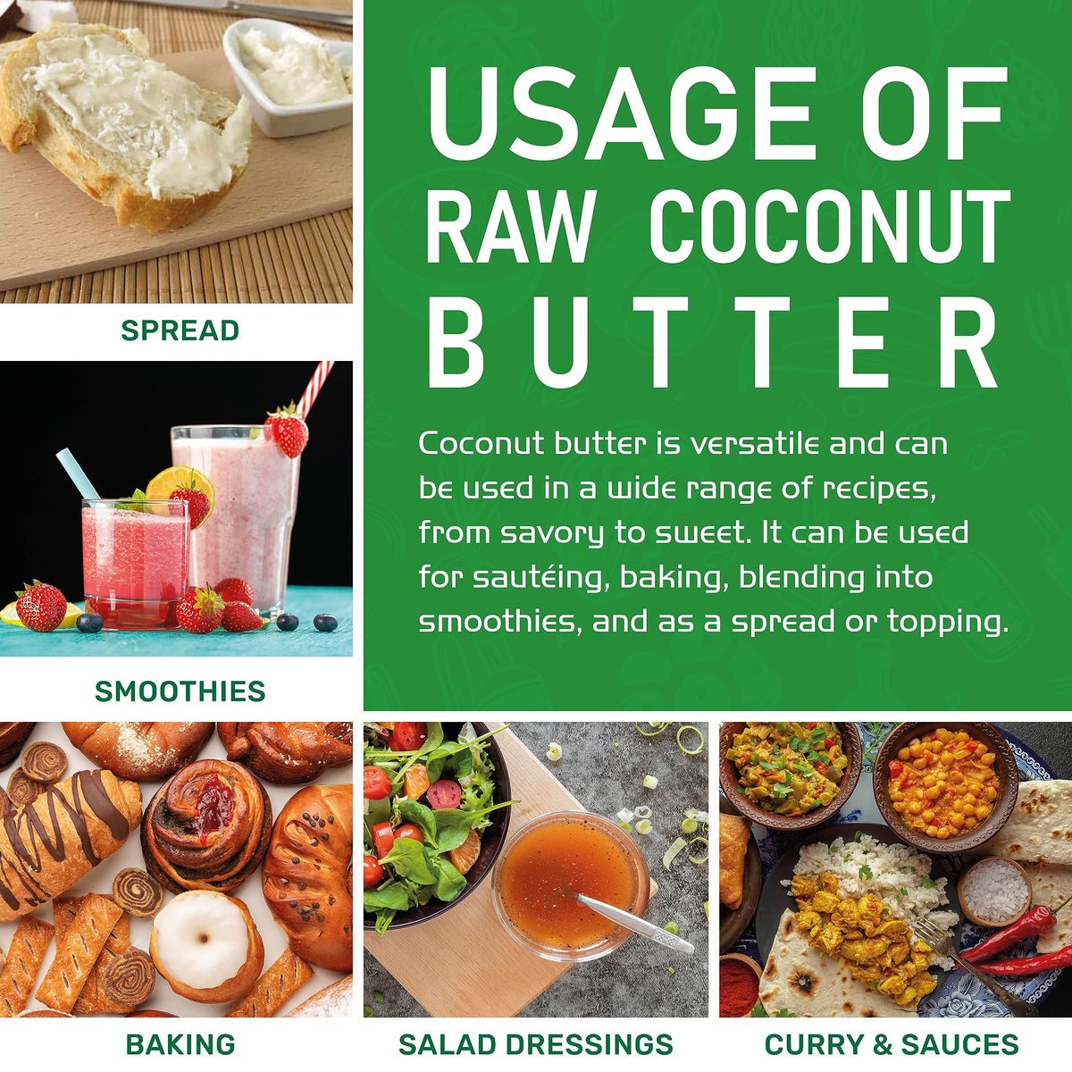 Single-ingredient Jiva Organics coconut butter, ingredients close-up