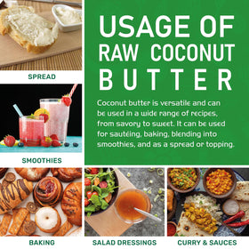 Single-ingredient Jiva Organics coconut butter, ingredients close-up
