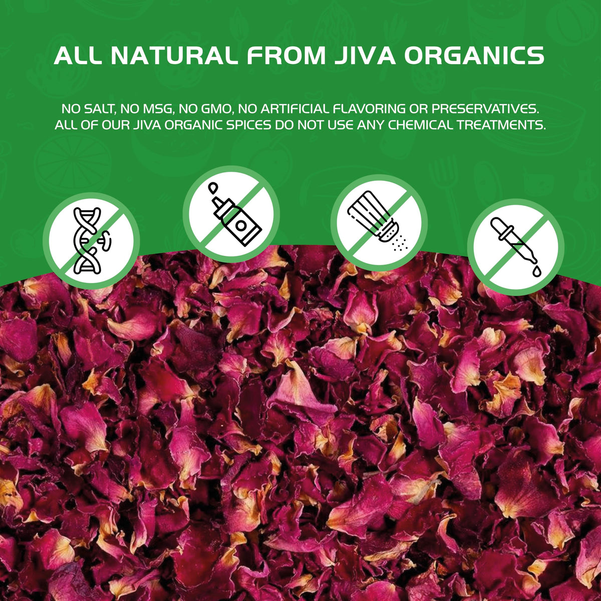 Jiva Organics edible petals; organic, food-grade quality for home use
