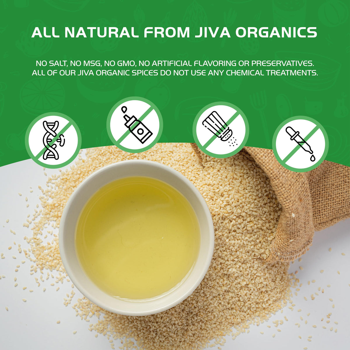 Jiva Organics sesame oil texture close-up highlighting natural clarity