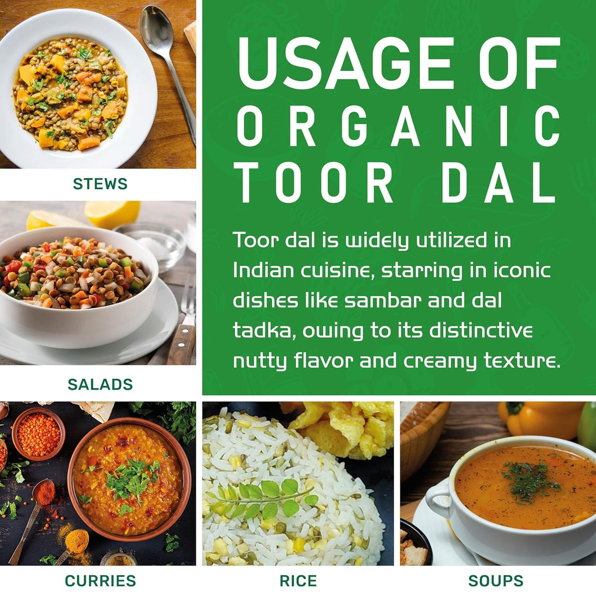 Jiva Organics Toor Dal Kori dish-serving shot showcases versatile dal bowls.