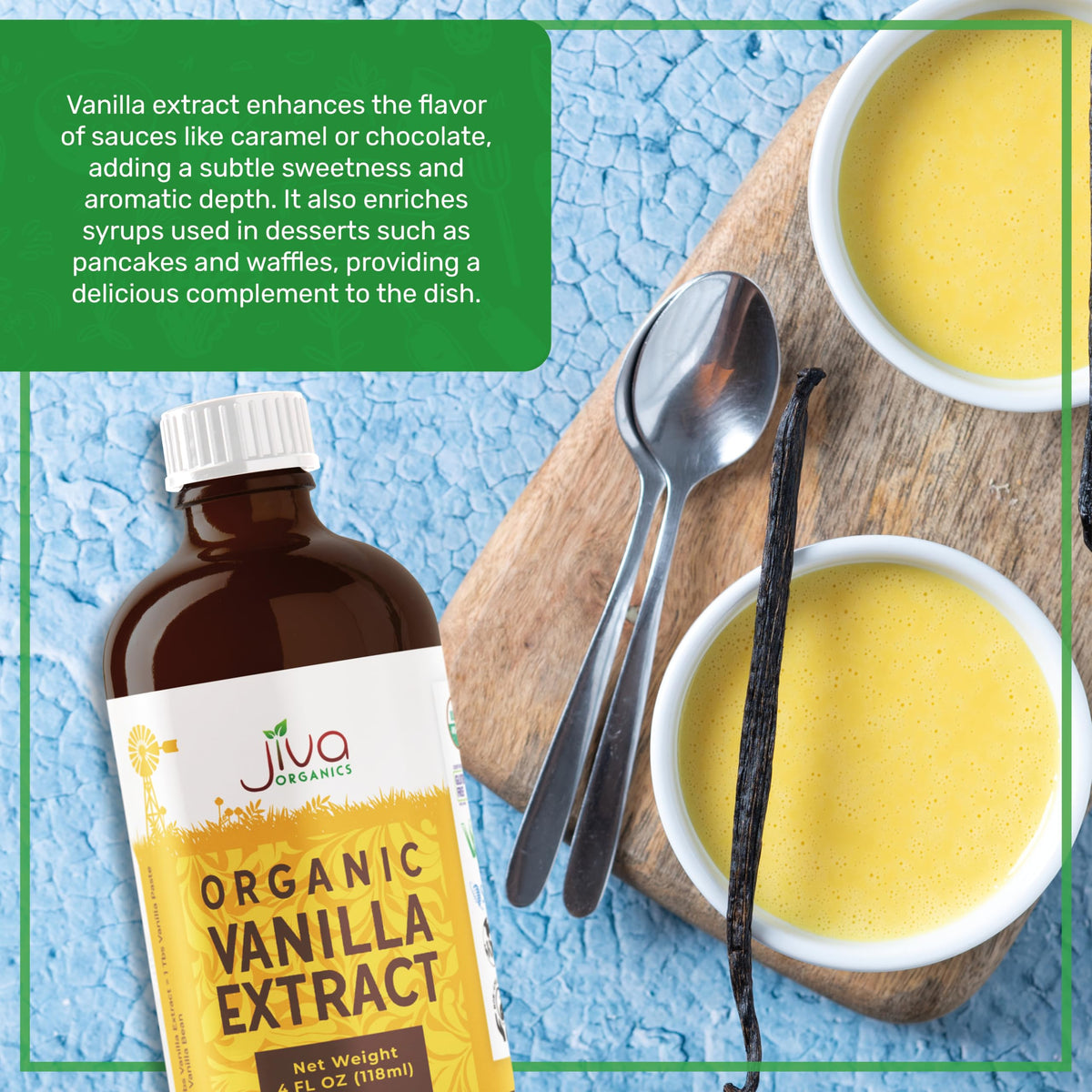 Jiva Organics vanilla bean extractives closeup showcases natural flavor sources