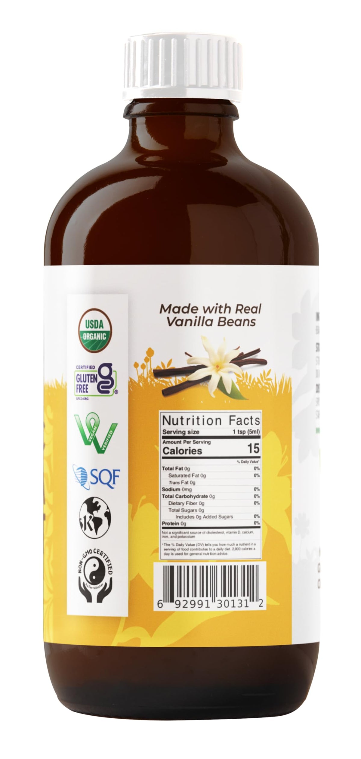 Jiva Organics vanilla extract used for beverages like coffee and cocktails