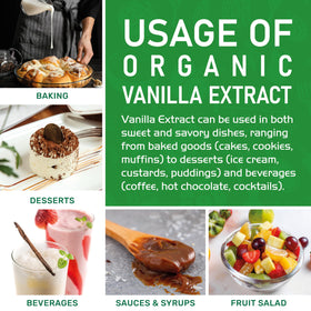 Jiva Organics vanilla extract in kitchen setup for recipes and drinks