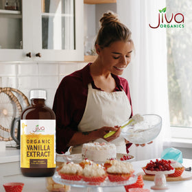 Jiva Organics vanilla extract kosher certification label for mindful cooking