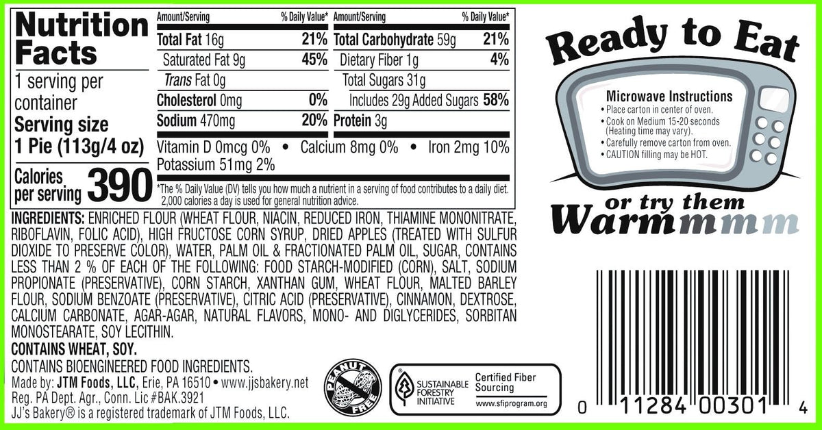 JJ's Bakery Kosher Parve certification icon on packaging for dietary observance