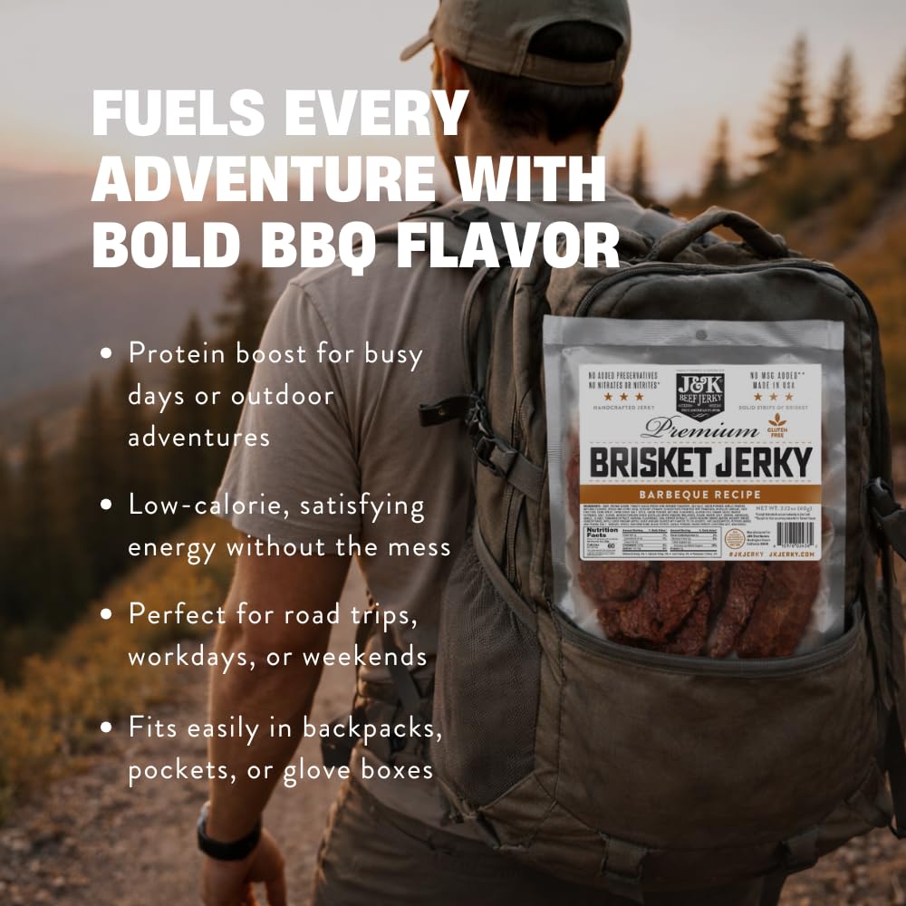 J&K Beef Brisket Jerky handcrafted small-batch process delivers consistent bold flavor.