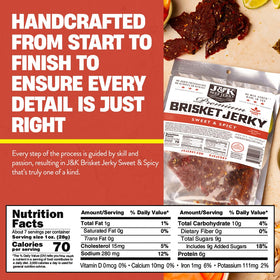 J&K Beef Jerky on-the-go packaging enables easy, portable snacking between activities.