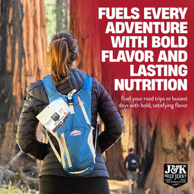 J&K Beef Jerky protein snack supports active days with high-protein goodness.