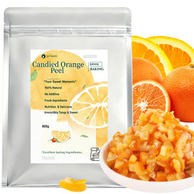 JKPDAMZ candied orange peel dices ready to bake and flavor desserts