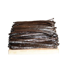 Close-up of vanilla caviar shows rich flavor for homemade extracts.