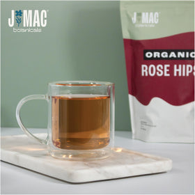 J Mac Botanicals Organic Rose Hips rosehips-aroma highlights a refreshing scent for unwinding.