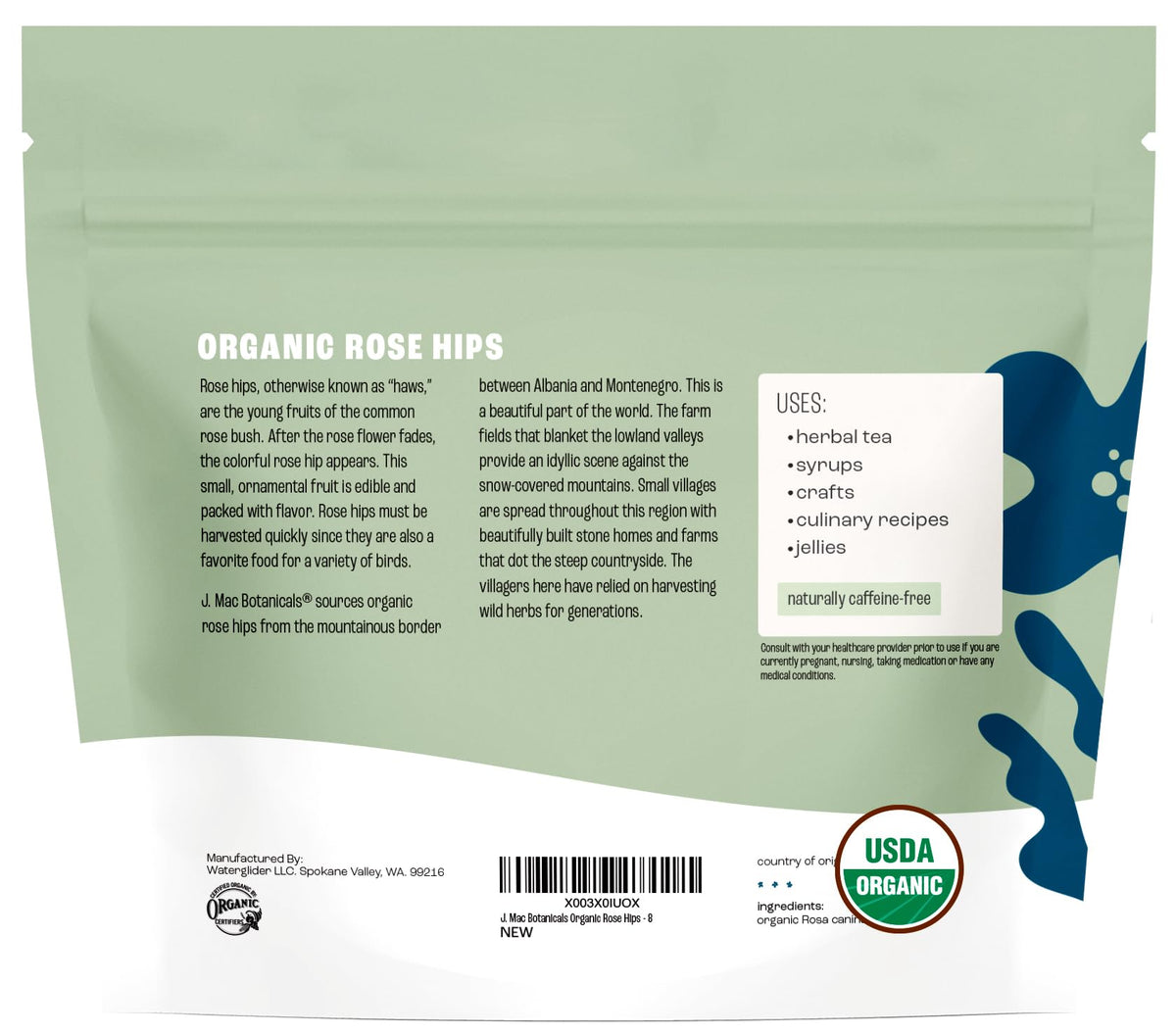 J Mac Botanicals Organic Rose Hips rosehips-family-owned-brand underlines care and heritage.