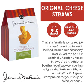 J&M Foods Original Cheese Straws with crisp, light texture.