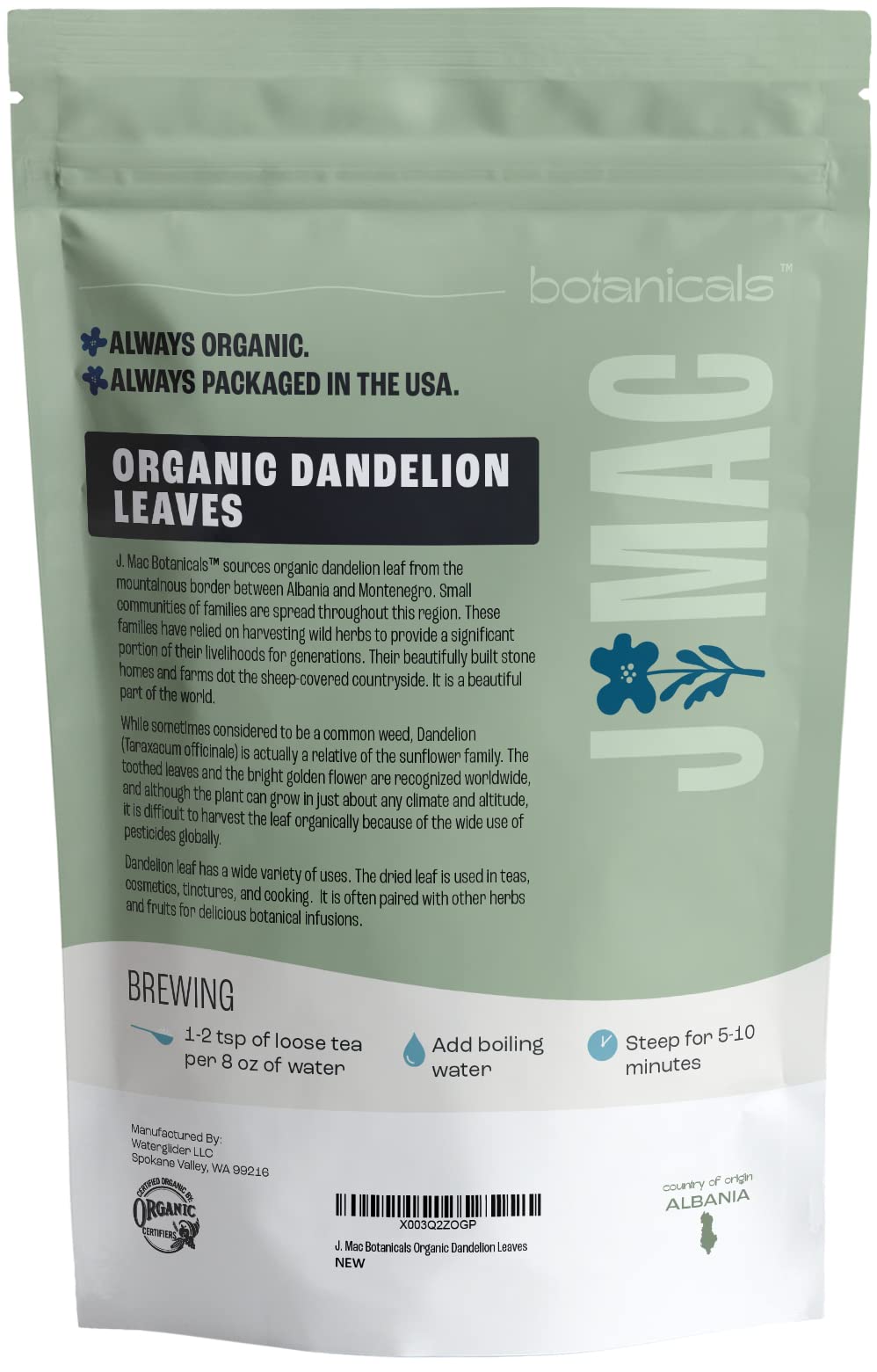 J Mac Botanicals premium organic leaves suitable for everyday rituals.
