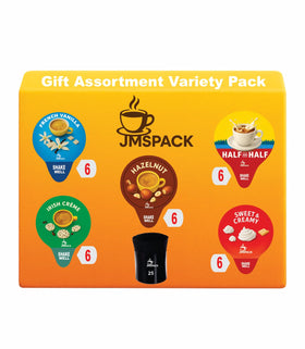 JMS Professional creamer flavors lineup highlighting French Vanilla, Hazelnut, Irish Creme.