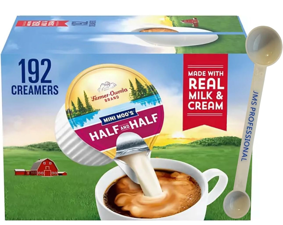 JMS Professional Mini Moo’s Half & Half creamer singles for quick, mess-free coffee portions