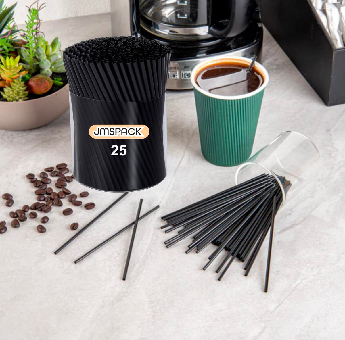 JMS Professional single-serve creamer cups close-up for quick, shelf-stable coffee flavoring.