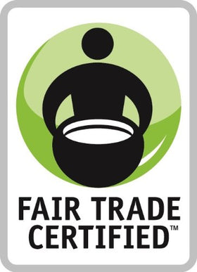 NO FUN JO DECAF packaging shows Organic, Fair Trade, Kosher certifications.