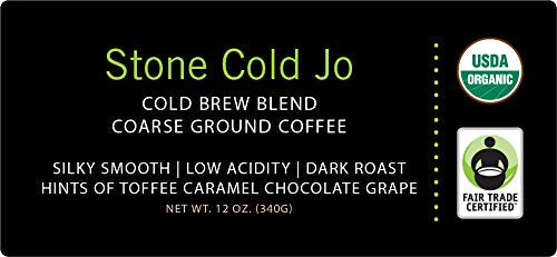 Stone Cold Jo coarse-ground texture ideal for cold brew and hot steeping.