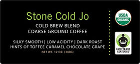 Stone Cold Jo coarse-ground texture ideal for cold brew and hot steeping.