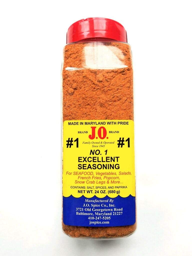 J.O. Seafood Seasoning 24oz bottle for flavorful seafood, grilling, and quick weeknight meals