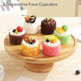 Joeabor artificial cupcake shows soft foam texture ideal for realistic display.