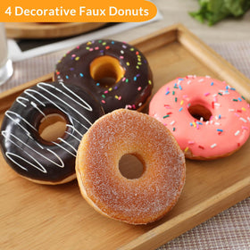 Joeabor artificial donuts close-up showing lifelike texture for photography props.