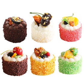 Joeabor fake cupcake with fruit topper for bright, durable display decor.