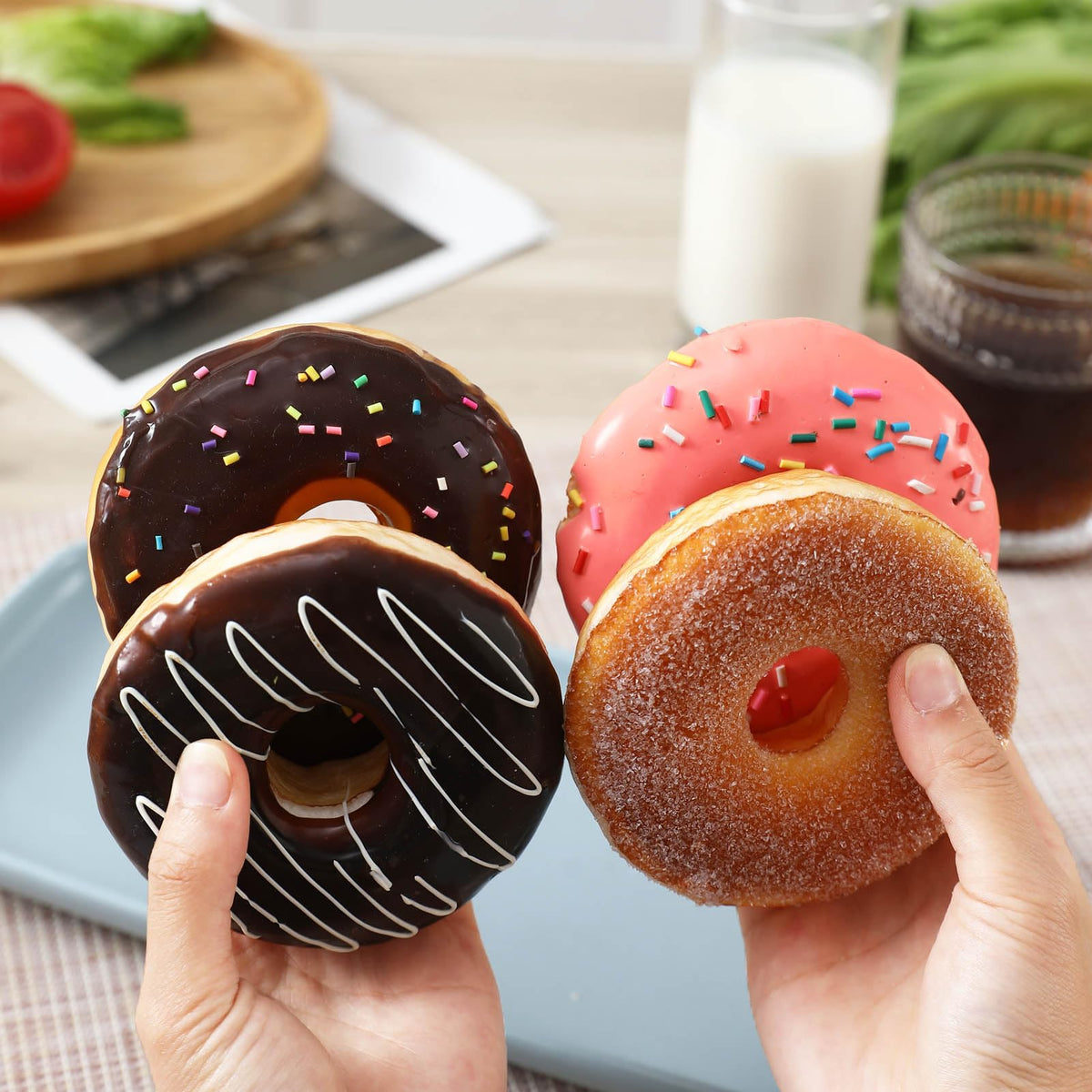 Joeabor realistic donuts collection enhances shelves, windows, and displays.