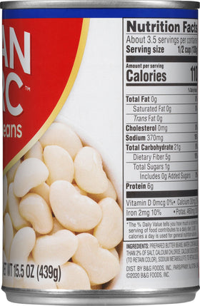 Joan of Arc Butter Beans in a casserole dish for cooking