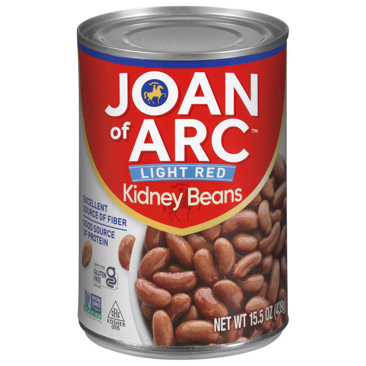 Joan of Arc light red kidney beans can front view, a versatile pantry staple.