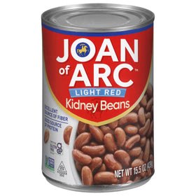 Joan of Arc light red kidney beans can front view, a versatile pantry staple.