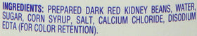 Joan of Arc kidney beans packaging with recipe ideas on label.