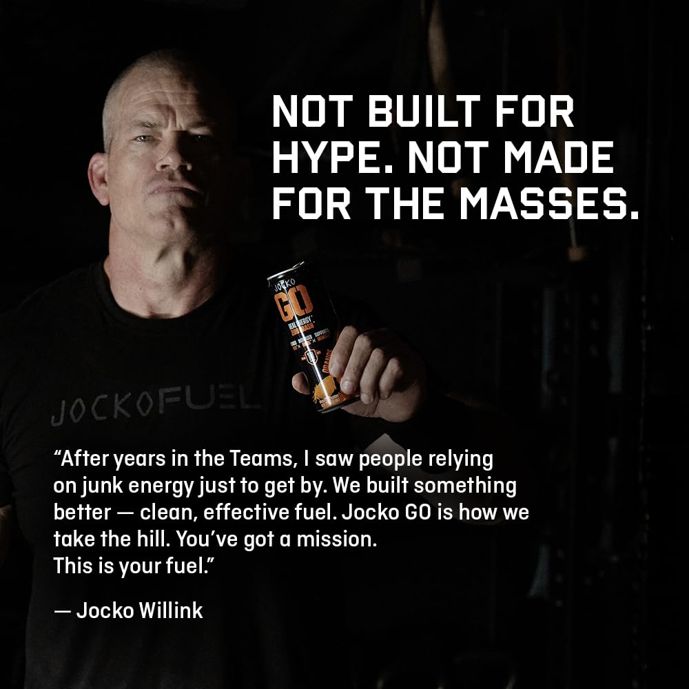 Jocko GO 12-pack box conveys convenient daily energy supply.