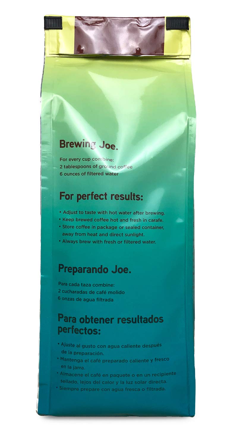 Joe Knows Coffee Coconut Crazy Joe bag back showing reseal freshness